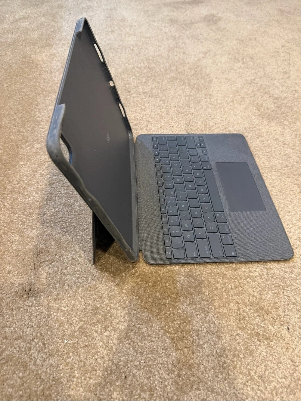 Logitech Gray Fabric Tablet Keyboard Case with Trackpad